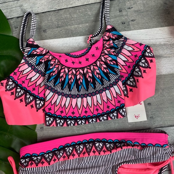 Justice tribal bikini swimsuit - Picture 2 of 8